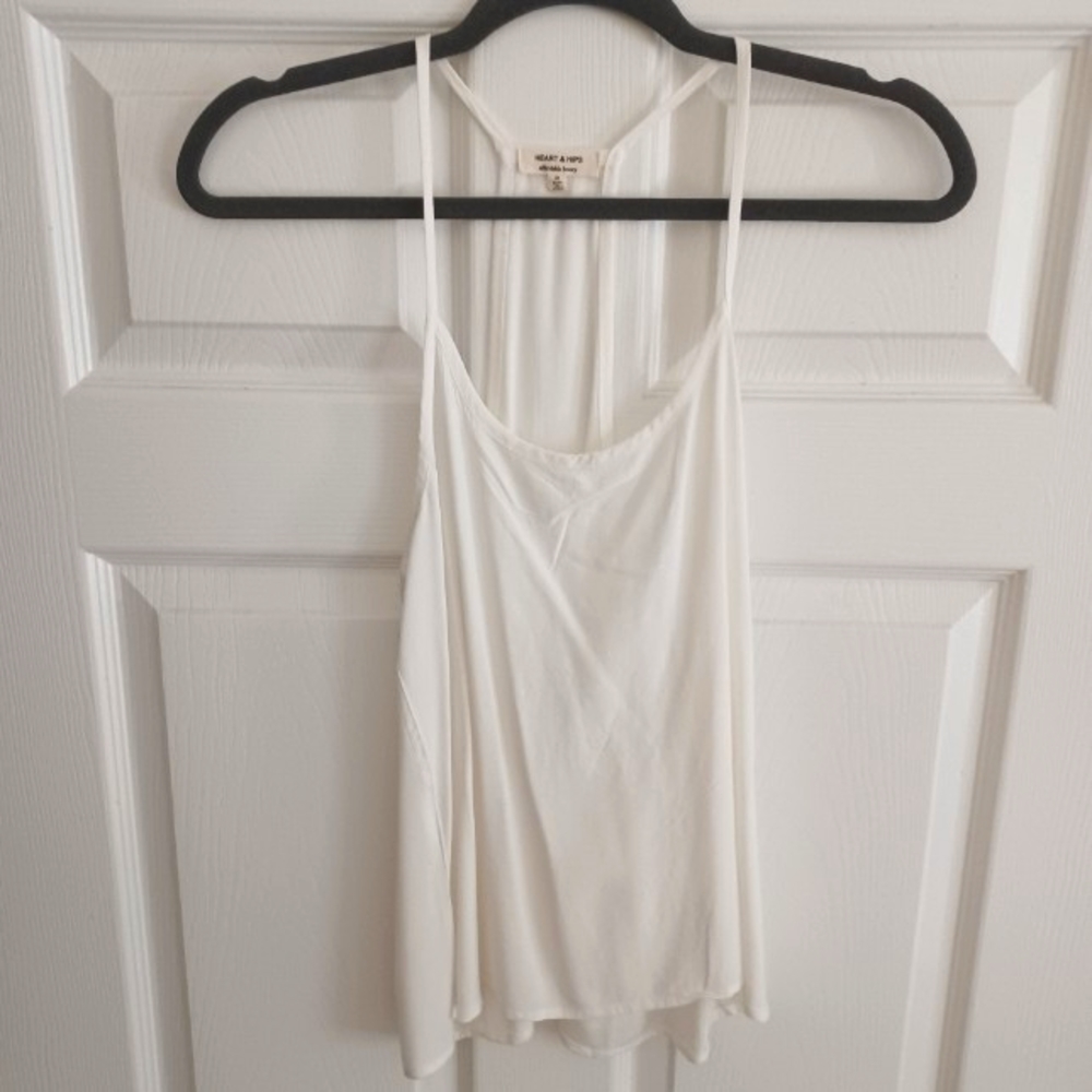 White Racerback Tank Top